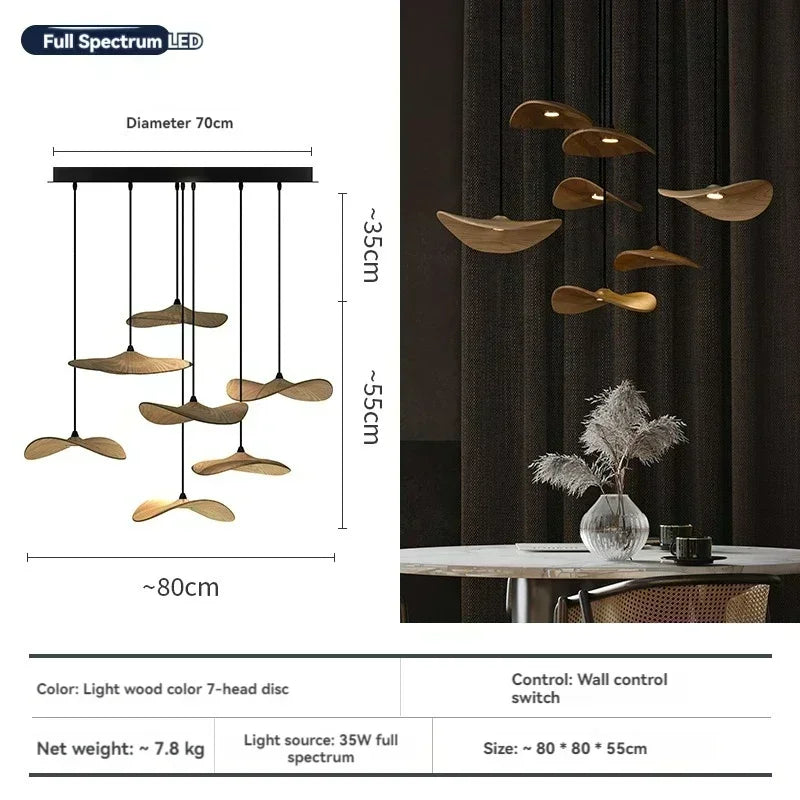 Designer Chinese Log Craft Chandelier