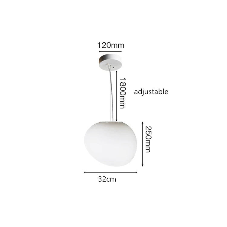 Cobblestone Glass Pendant Suspension Light