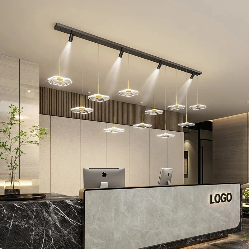 LED Lotus Leaf Restaurant Chandelier