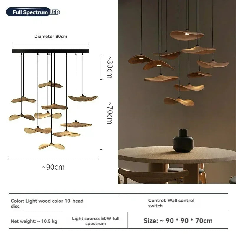 Designer Chinese Log Craft Chandelier