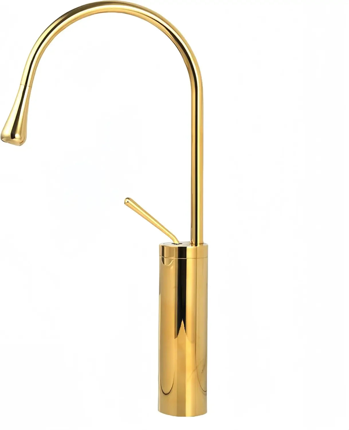Modern Bathroom Faucet High Arc Single Handle Sink Faucet Brass Washbasin Hot and Cold Water Faucet with Hose Accessories