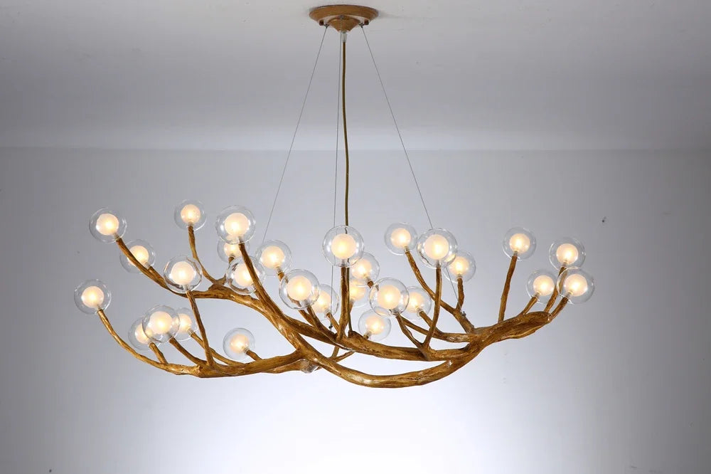 Nordic Tree Branch Glass Ball Pendant Chandeliers