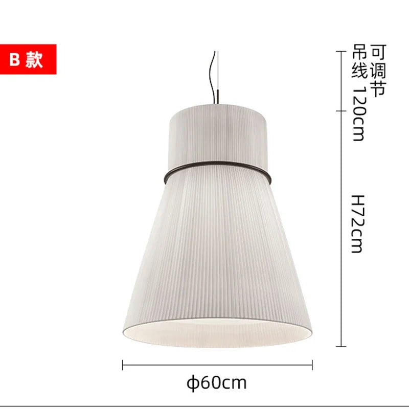 Folie pendant lamp for dining room fabric hanging lamp white pleated Restaurant Lamps Japanese Cafe bar table Decorative Lamp