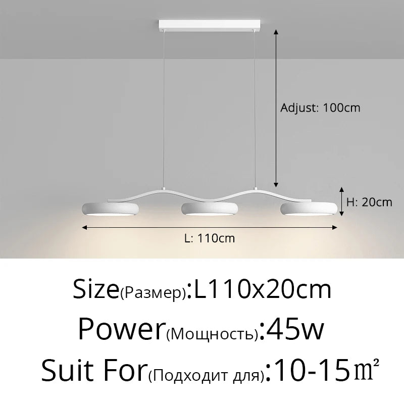 Simple LED Chandelier Living Room Dining Room Kitchen Dining Room Office Chandelier Modern Home Indoor Decoration Lighting Lamps