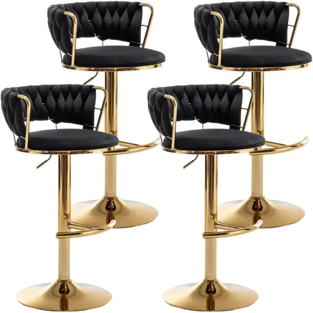 Modern Black Uphosltered Bar Stool