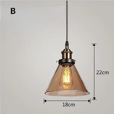 Nordic American Style Country Simple Industrial Vintage Glass Chandelier Creative Living Room Restaurant Bar Light Fixture