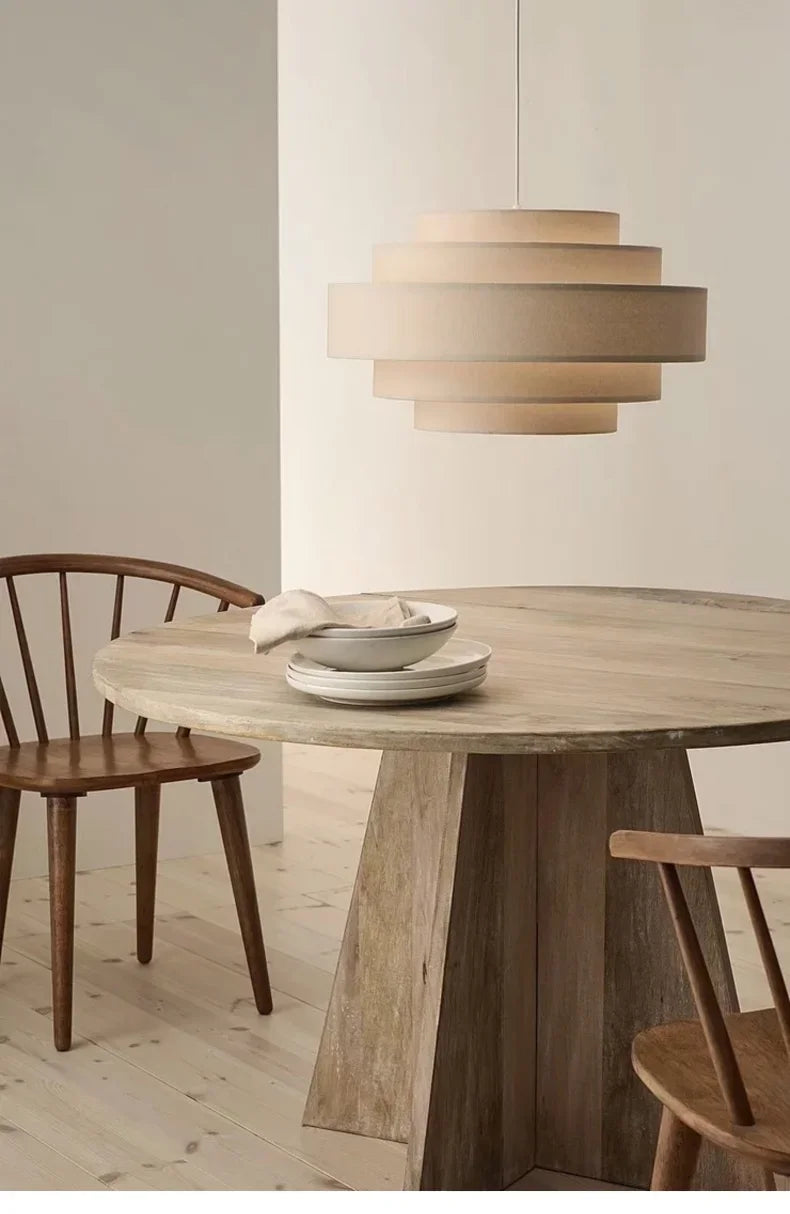 Nordic Fabric Pendant Light Wabi Sabi Led Chandelier for Living Room Bedroom Home Decor White cloth Pendant lamp
