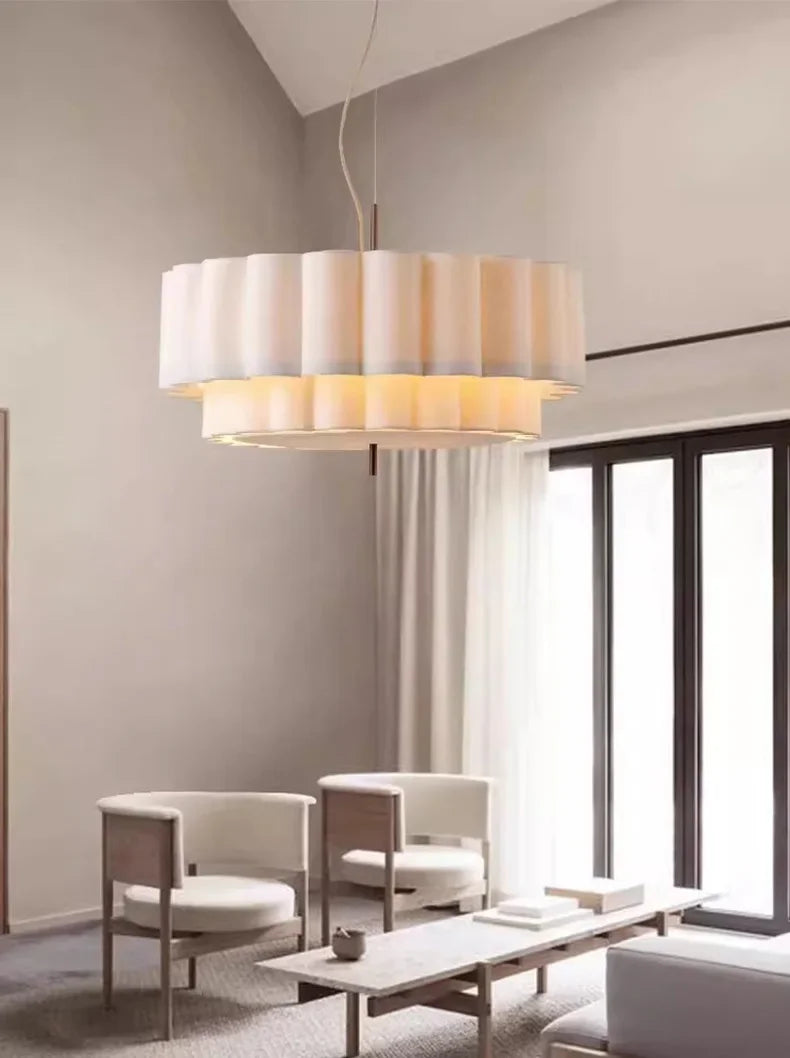 Folia Fabric Pendant lamp Bohemia Large Linen Lamp Wabi Sabi Living Dining room Bedroom lamp B&B Decoration Lounge room Lamp