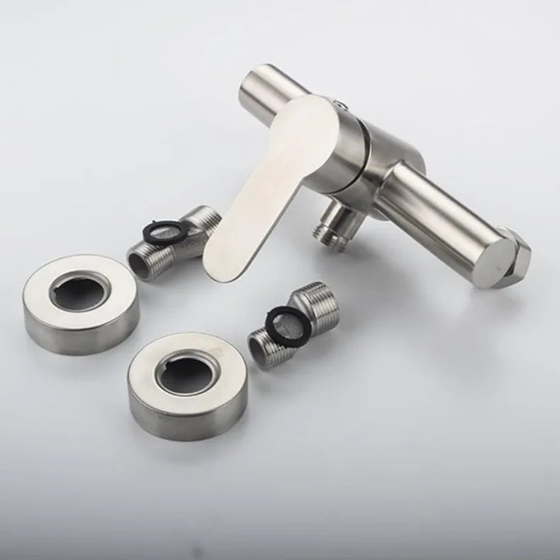 SUS304 stainless steel bathroom shower faucet wall-mounted shower cylinder faucet hot and cold water control valve switch faucet