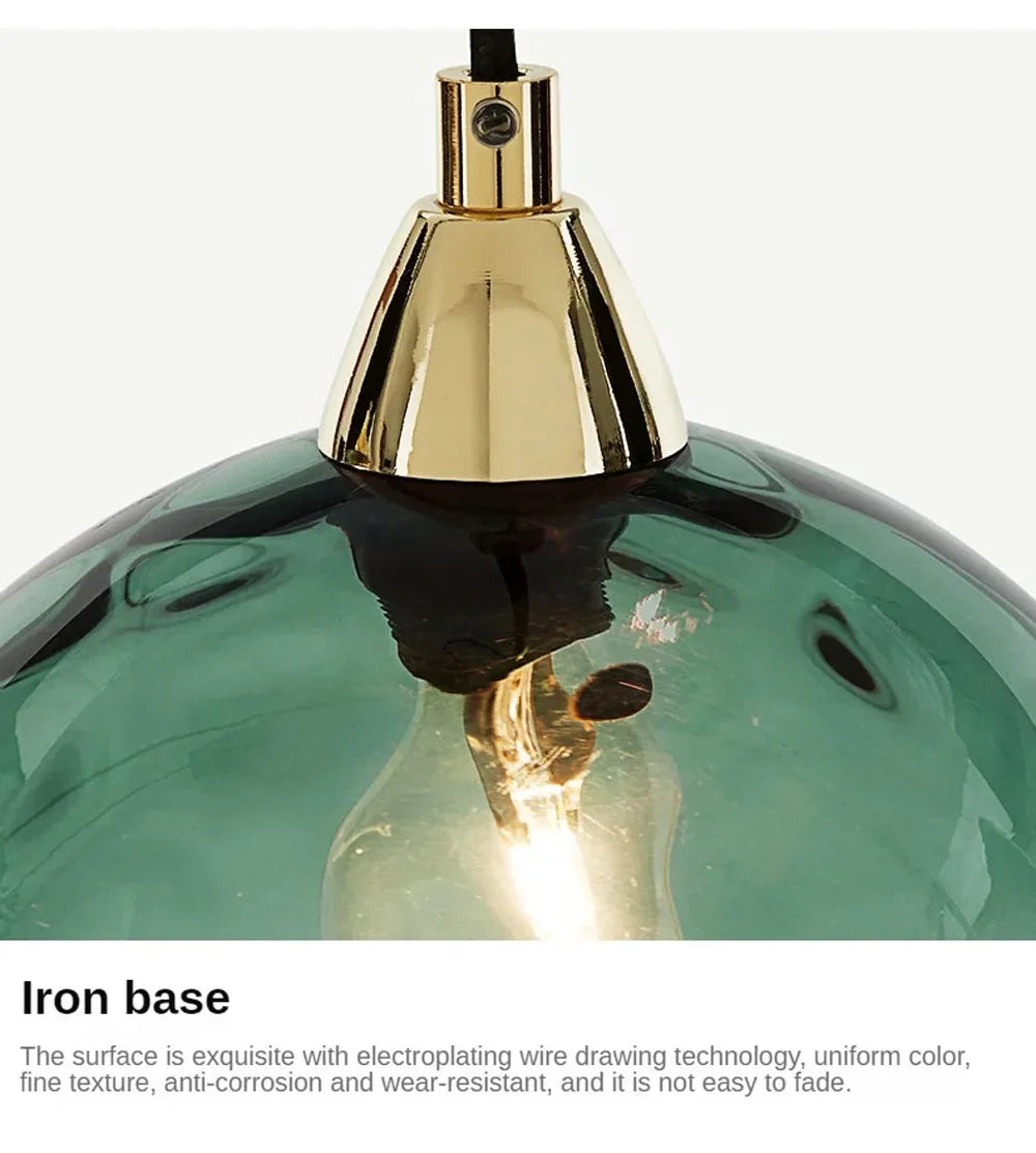 Nordic Stained Color Glass Chandelier