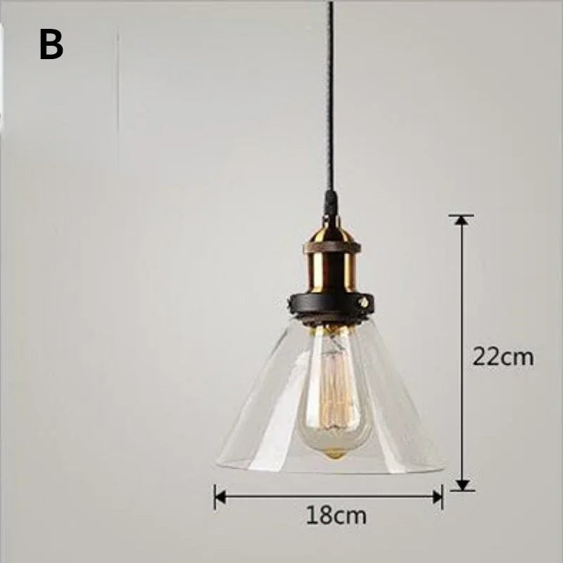 Nordic American Style Country Simple Industrial Vintage Glass Chandelier Creative Living Room Restaurant Bar Light Fixture