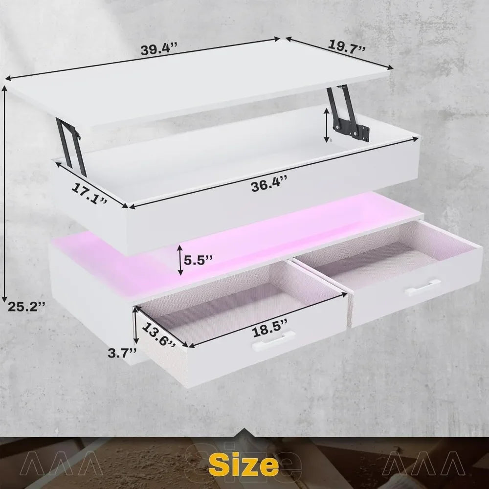 Lift Top Coffee Table with Storage