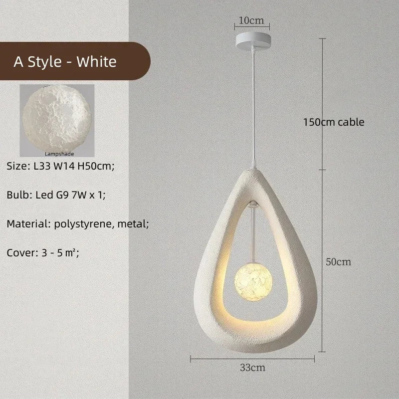 Nordic White Grey Pendant Lights Led Hanging Lighting Minimalism Suspend Bedroom Home Decor Indoor Lamps Fixtures G9 Lamp Bulb