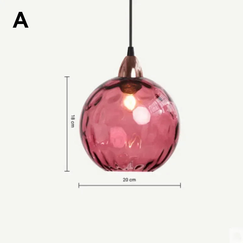 Nordic Stained Color Glass Chandelier