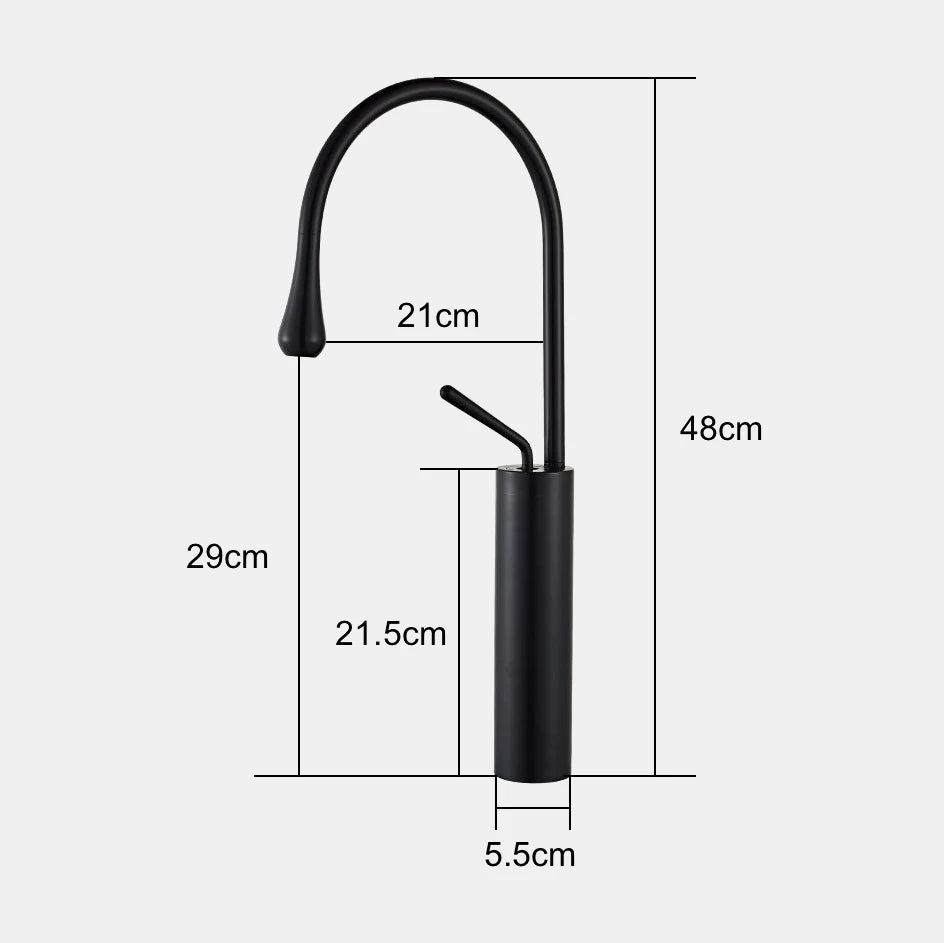 VGX Bathroom Faucets High Basin Mixer Sink Tall Faucet Gourmet Washbasin Taps Water Tap Hot Cold 360 Tapware Crane Brass Black