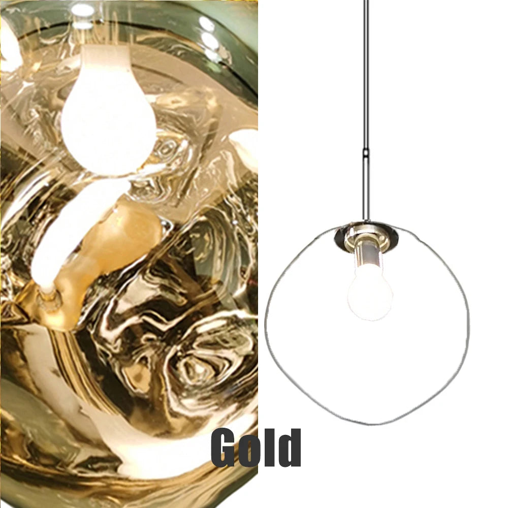 Modern PVC Glsss Pendant Lights Lighting LOFT Bedroom Living Room Decor Hanging Lamp Bar Cafe Lava Pendant Lamp Light Fixture