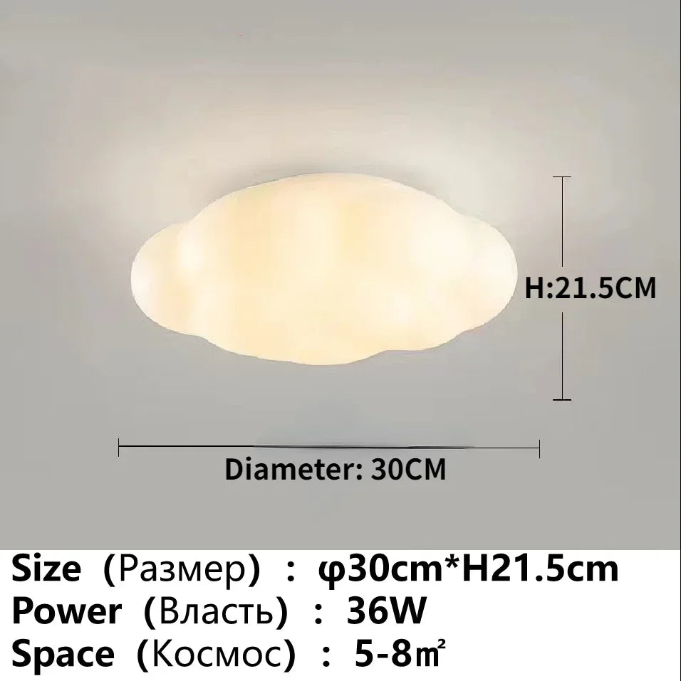 White Cloud Ceiling Light Led Chandelier for Children Bedroom Living Room Dining Room Learning Creative Decorative Lighting