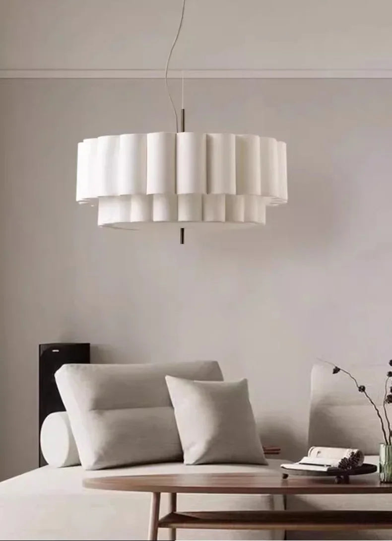 Folia Fabric Pendant lamp Bohemia Large Linen Lamp Wabi Sabi Living Dining room Bedroom lamp B&B Decoration Lounge room Lamp