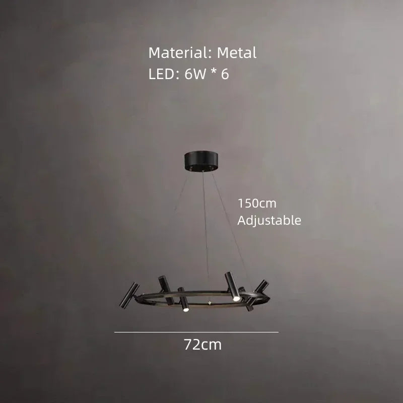 Minimalist Chandelier Metal Suspension Light Fixtures