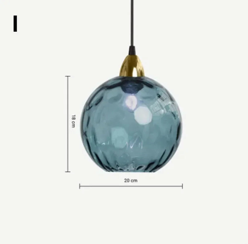 Nordic Stained Color Glass Chandelier