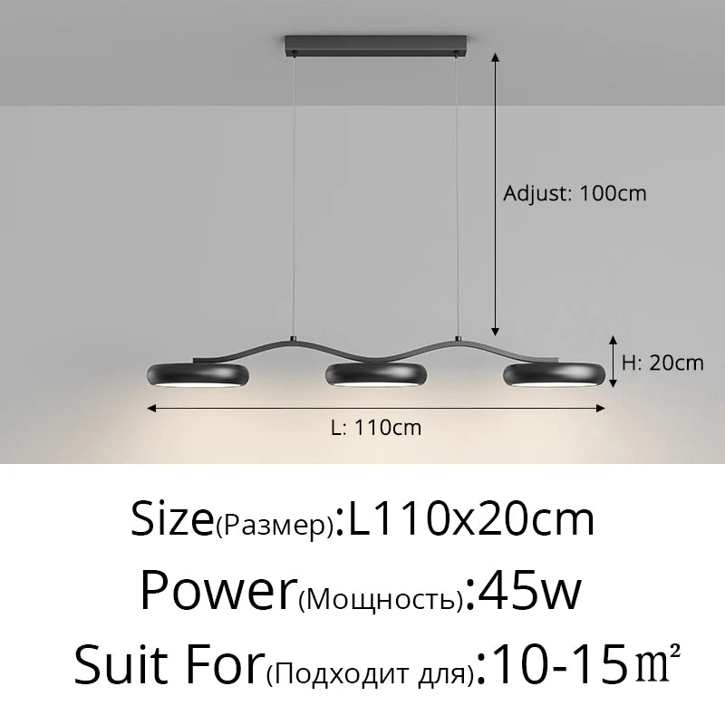 Simple LED Chandelier Living Room Dining Room Kitchen Dining Room Office Chandelier Modern Home Indoor Decoration Lighting Lamps