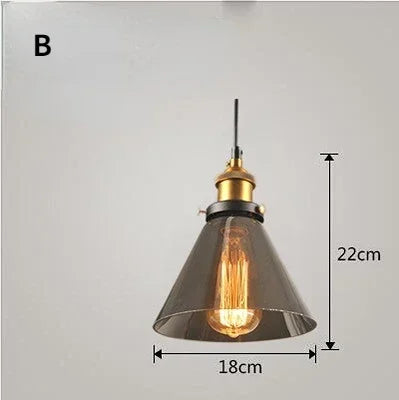 Nordic American Style Country Simple Industrial Vintage Glass Chandelier Creative Living Room Restaurant Bar Light Fixture