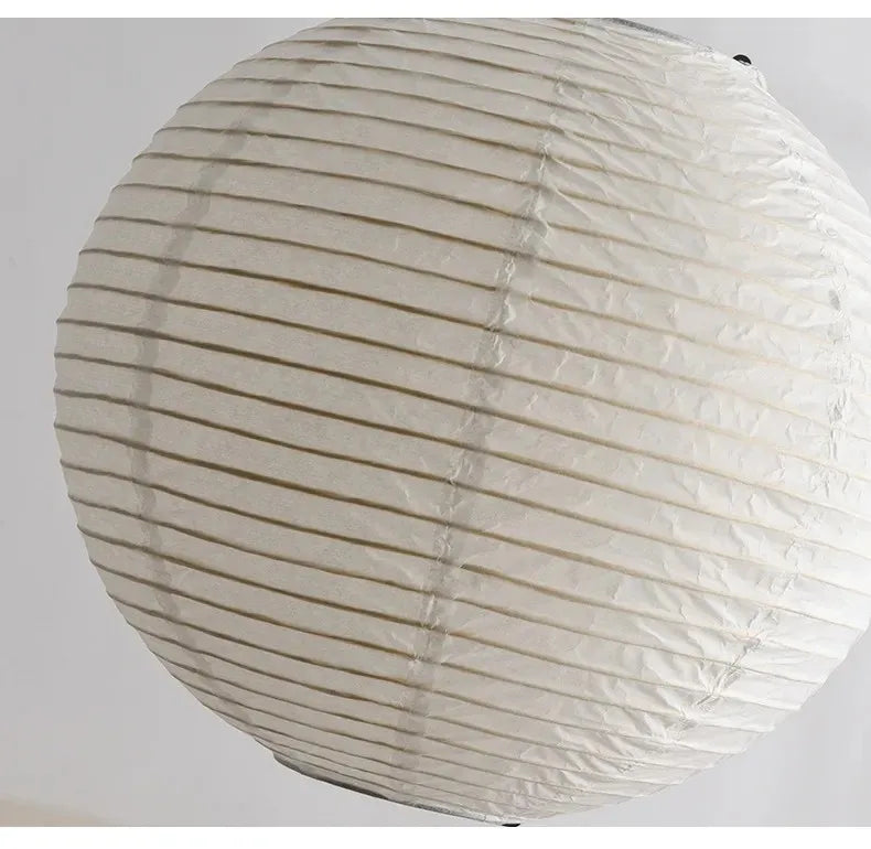 Nordic Wabi Sabi Wind Round Rice Paper Led Pendant Lights Living Dining Room Bedroom Loft Restaurant Bar Home Decor Chandelier