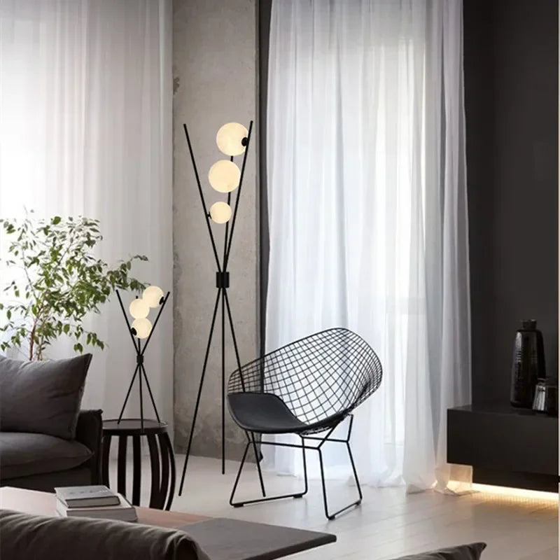 Modern Led Floor Lamp 3D Moon Tripod Floor Lamps