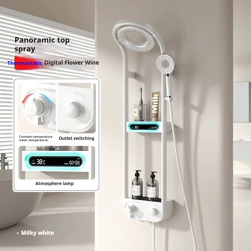 Smart Shower Set with Digital Display LED Atmosphere Light