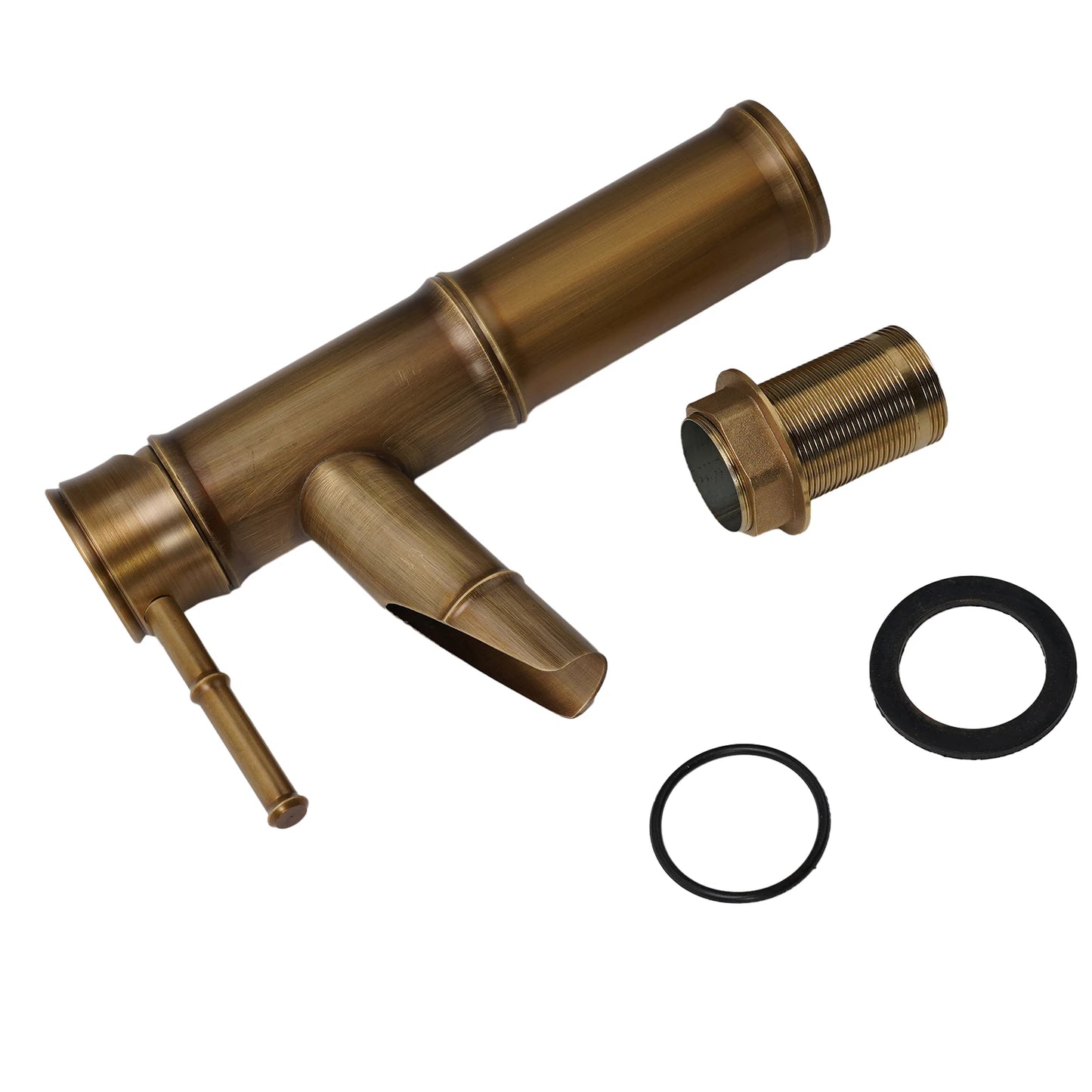 Basin Faucet Antique Brass Bamboo Shape Faucet Sink Mixer Faucet Single Handle Filter Impurities Kitchen Bathroom Accessories