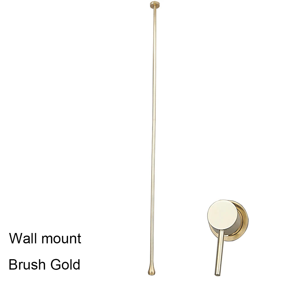 Ceiling Design Bathroom Bubbler Hot& Cold Hang Faucet Basin Tap Solid Brass Wall Mounted Black Chrome White Hotel Basin Faucet
