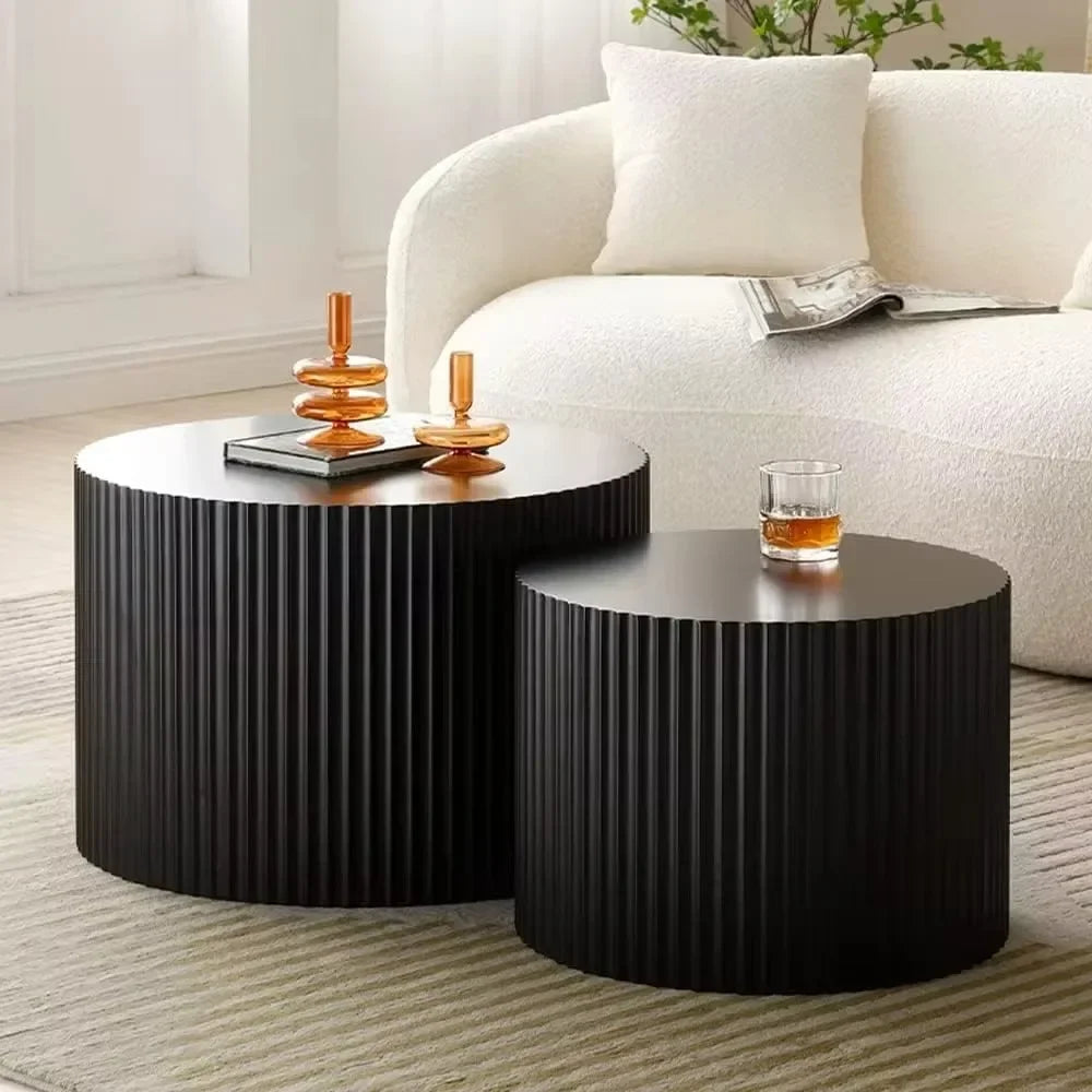 Round Nesting Coffee Table Set