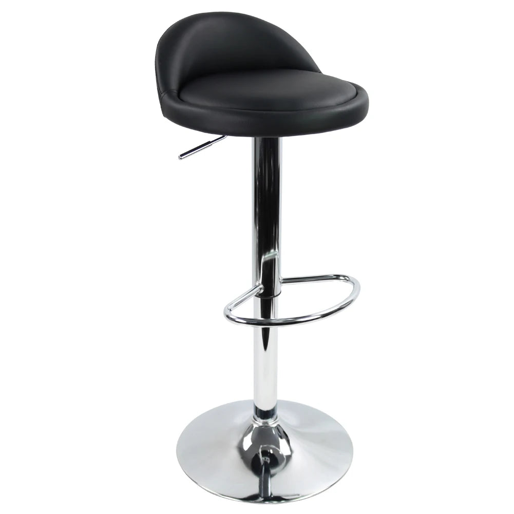 PU Leather Adjustable Bar Stool with Back Rest Height