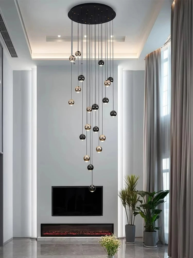Pendent Lamp Stairs Chandelier lighting Living room Modern Pendant Lights for Kitchen Island Lustre stairs Hanging Ceiling Lamp