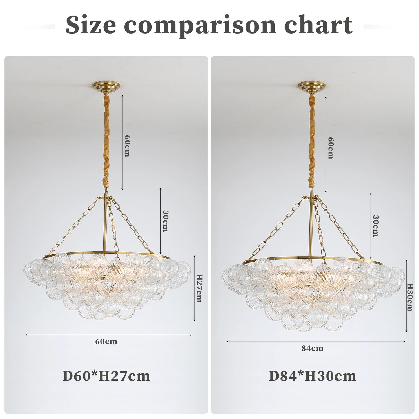Mid Century Clear Glass Bubble Ball Chandeliers Lights Living Room Swirled Ribbed Globe Chandelier Bowl Dining Room Over Table