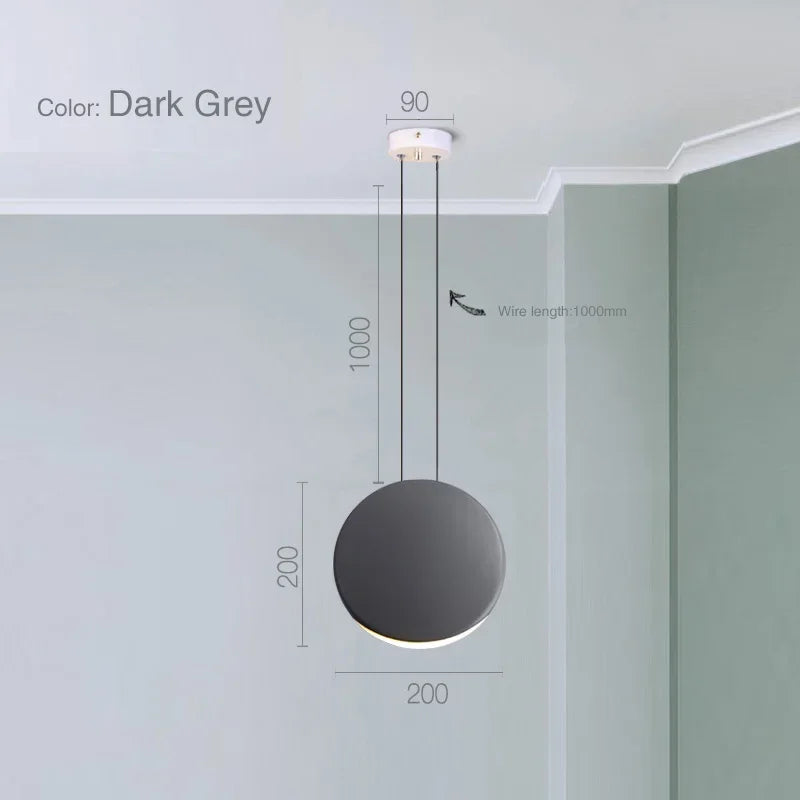 Scandinavian chandelier Dining room Coffee Shop Bar Kitchen Island Chandelier minimalist Moon lamp Crescent pendant lamp