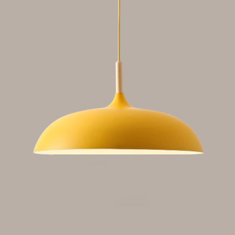 Minimalist Wood & Aluminum Modern Pendant Lamps