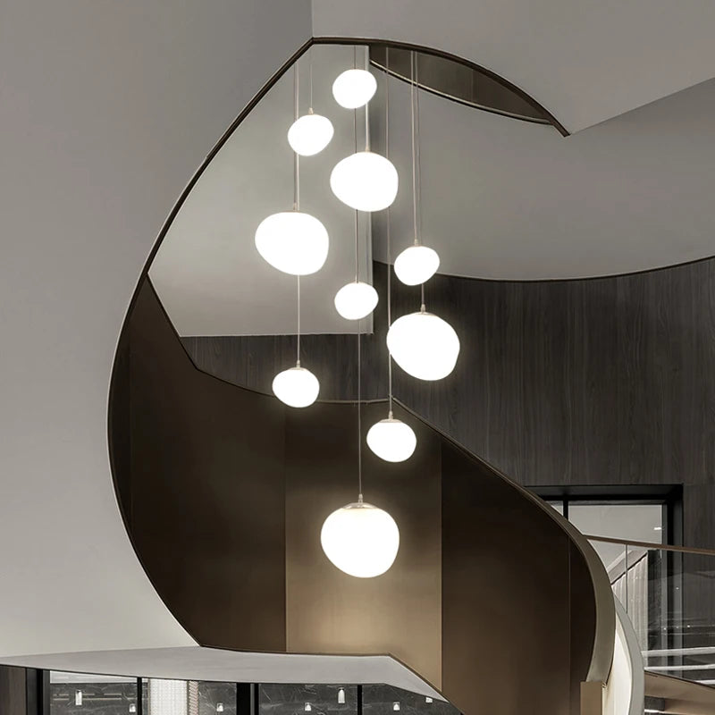 Cobblestone Glass Pendant Suspension Light