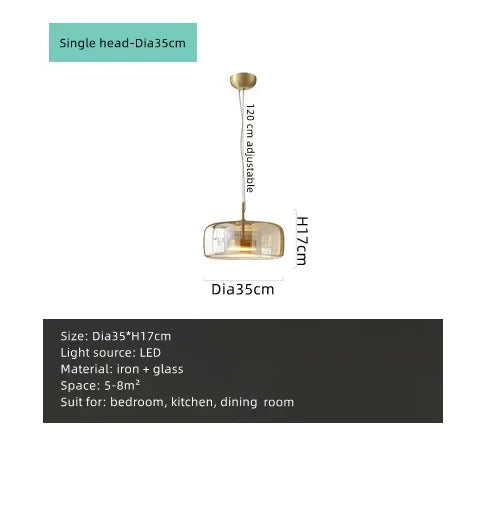 Modern Nordic Crystal LED Pendant Lights Living Room Home Decor Hanging Lamp Ceiling Light Fixture Living Dining Room Chandelier