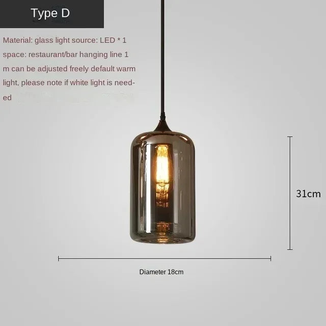 Modern Glass Chandeliers For Dining Tables Living Room Kitchen Office Coffee Hanging Lamp Nordic Home Pendan Light