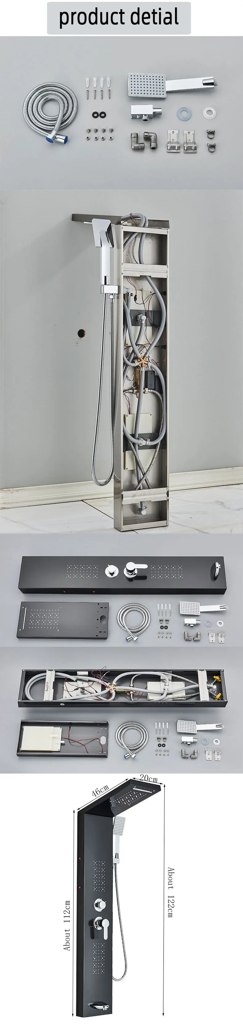 Bathroom Shower Panel LED Light Bathroom Faucet