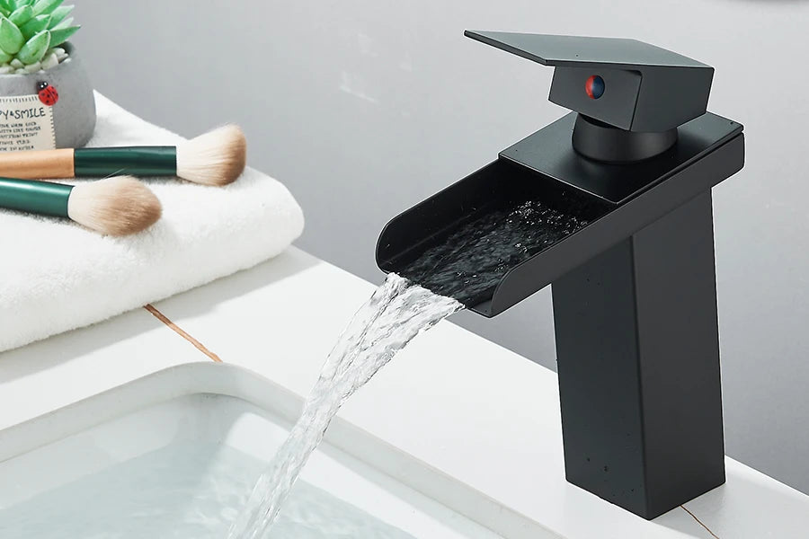 Waterfall Bathroom Sink Faucet Stainless Steel Basin Crane Tap For Bathroom Wash Basin Sink Mixer Tap