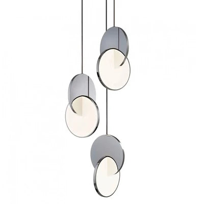 Acrylic Stainless steel mirror round LED Pendant Light artistical Simple design Cross shape pendant lamp Indoor decoration light