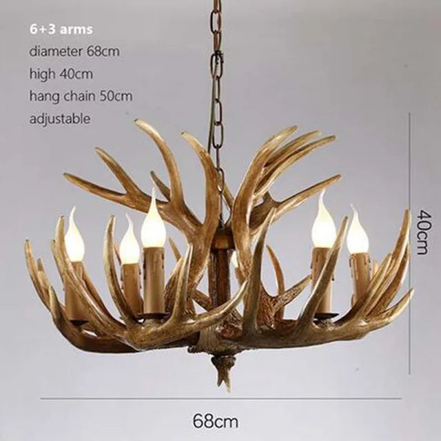 American Antler Pastoral Chandelier