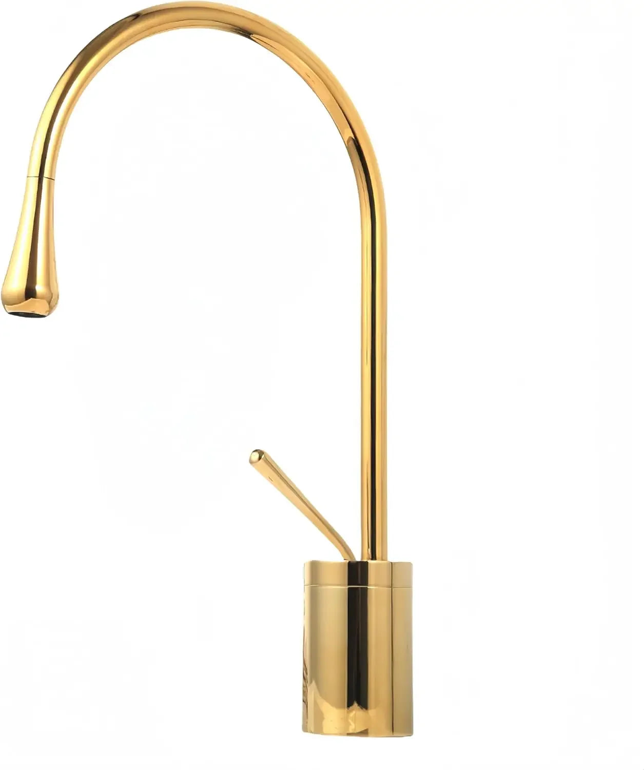 Modern Bathroom Faucet High Arc Single Handle Sink Faucet Brass Washbasin Hot and Cold Water Faucet with Hose Accessories
