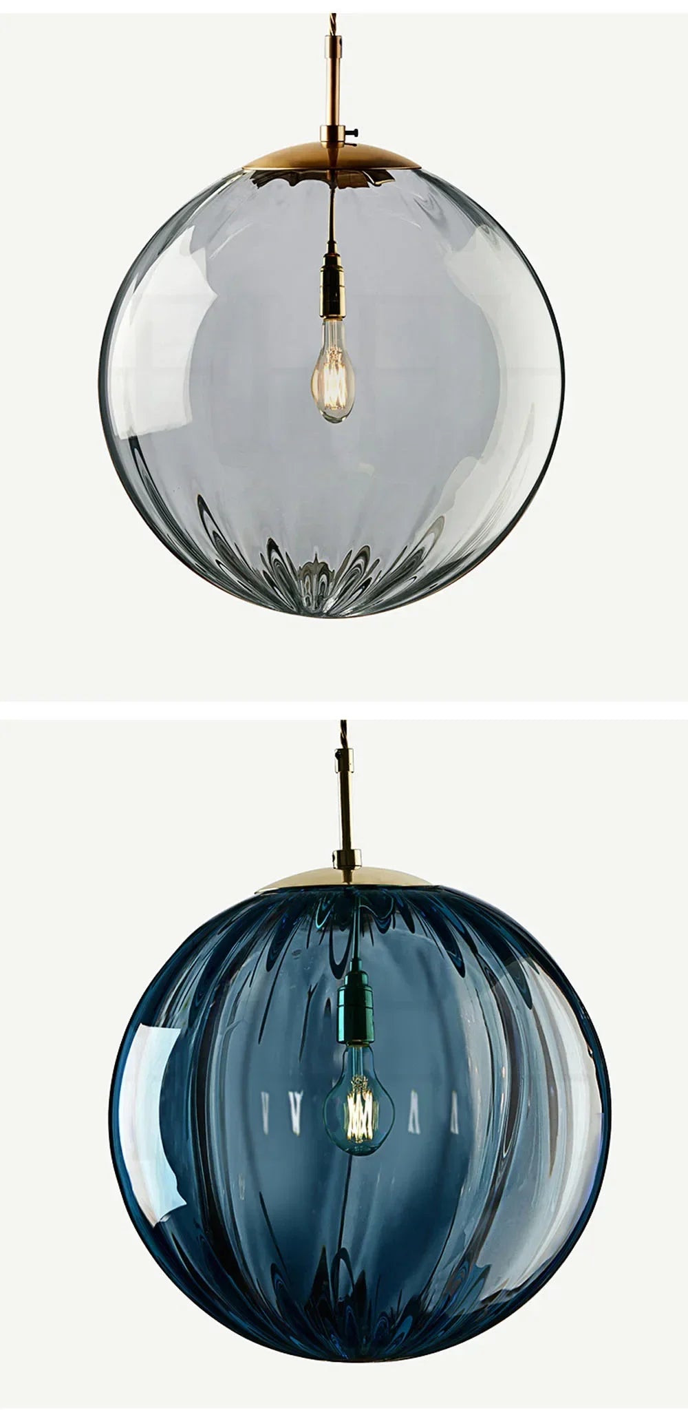 Nordic Stained Color Glass Chandelier