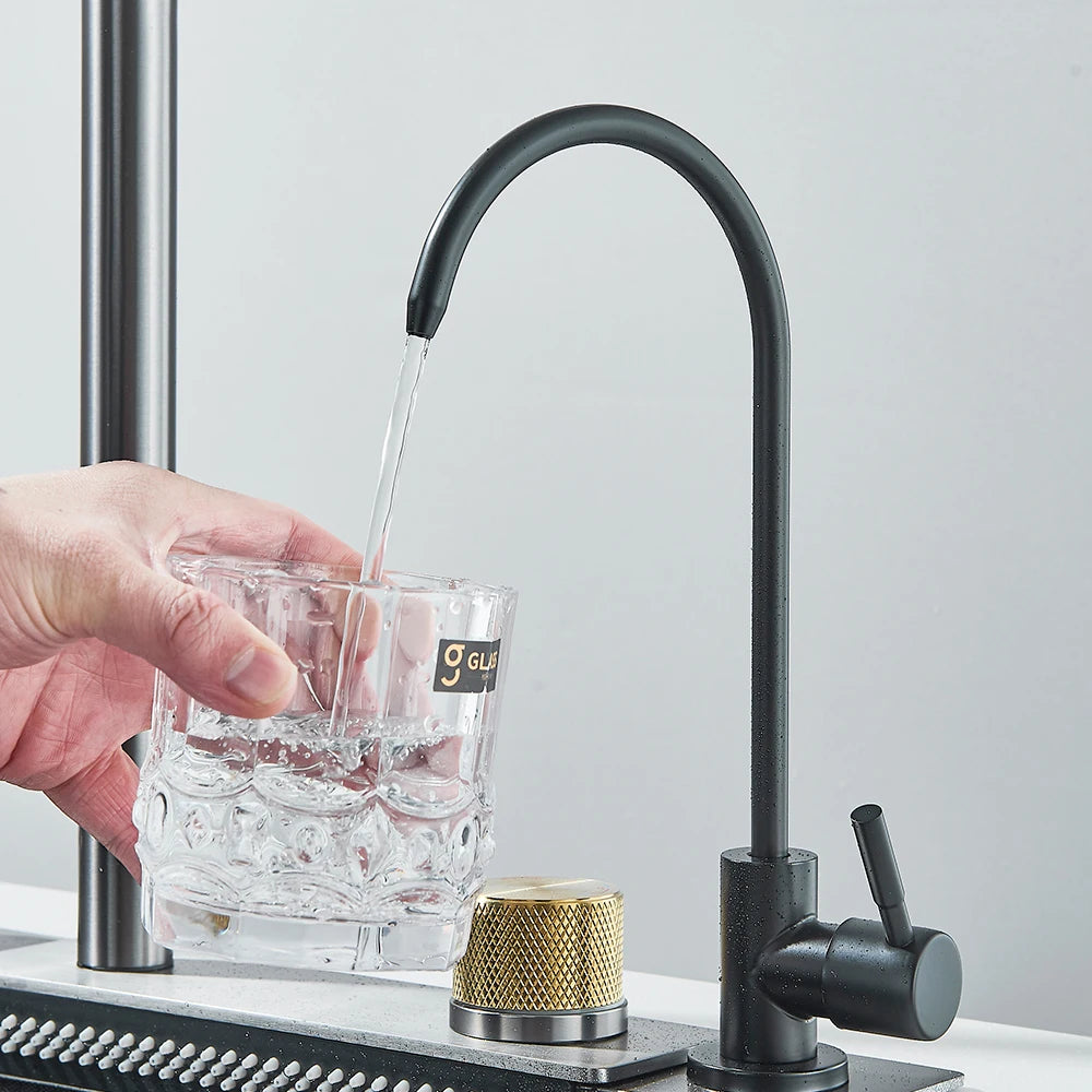 Waterfall Large Kitchen Sink 201 in Stainless Steel