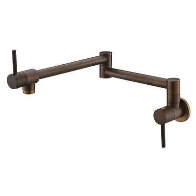 Pot Filler Tap Wall Mounted Foldable Kitchen Faucet Single Cold Single Hole Sink Tap Rotate Folding Spout Chrome Gold Brass