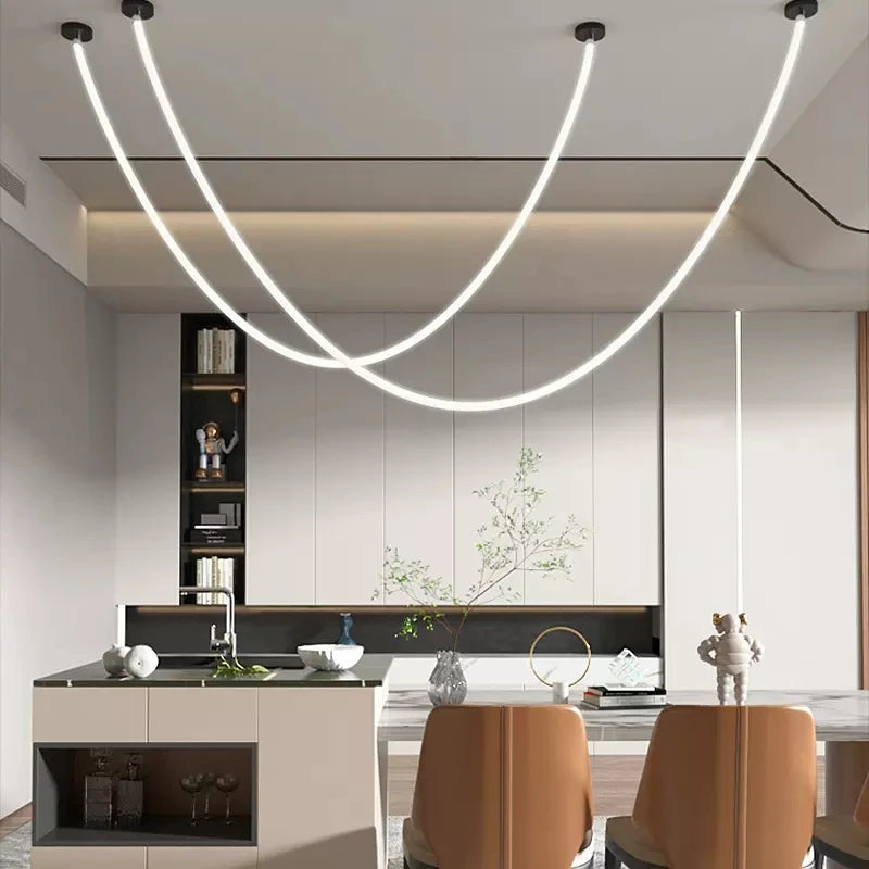 Minimal Line Designer Silicone LED Pendant Lamp