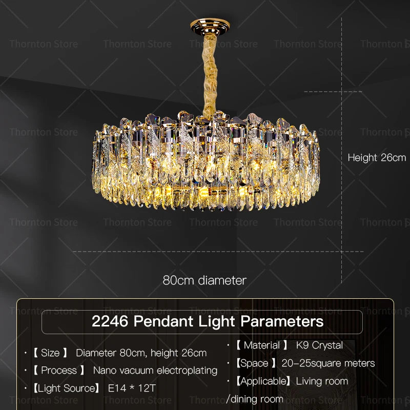Modern 2-Tier Luxury Crystal Chandelier